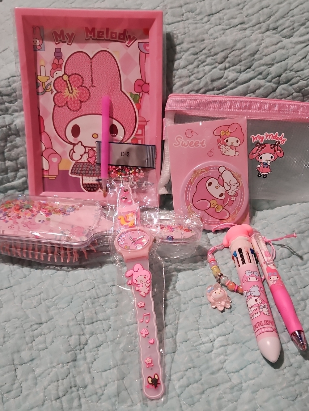 My Melody Pink Stationery & Accessories Set